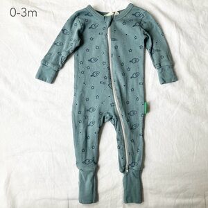 💙2/$25 Parade 0-3 Months Baby Infant Astronaut Space Blue Zipper Sleeper